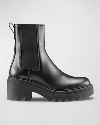 Alia Platform Leather Chelsea Boots