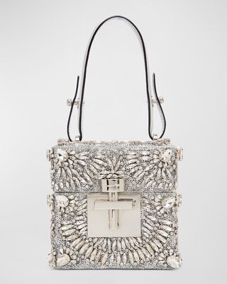 Alibi Cube Crystal Top-Handle Bag