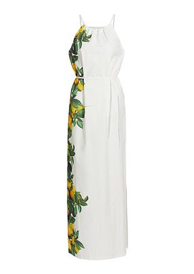 Alicanta Lemon Cotton Maxi Dress