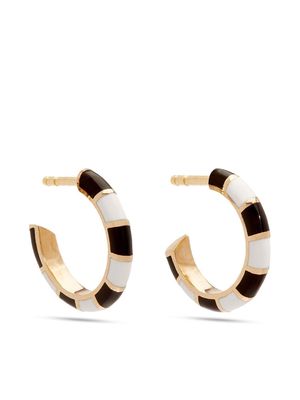 Alice Cicolini 14kt yellow gold Memphis Candy hoop earrings - Black