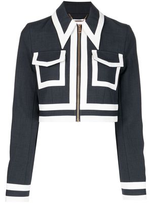 Alice McCall Midnight Love cropped shirt jacket - Blue