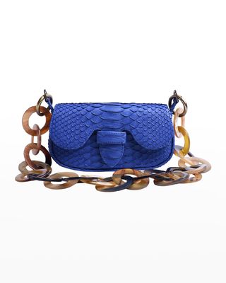 Alicia Baby Python Chain Shoulder Bag
