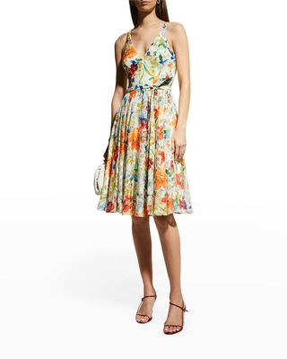 Alicia Floral-Print Fit-&-Flare Dress