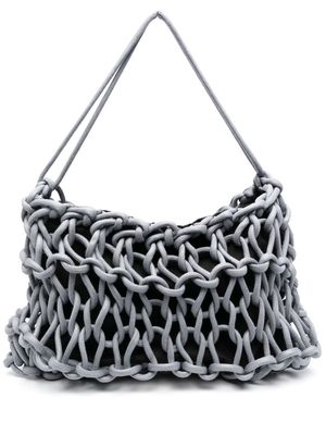 Alienina cable-knit shoulder bag - Grey