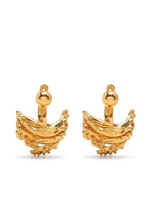 Alighieri curve drop-bar earrings - Gold