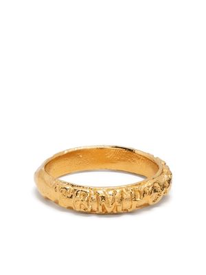 Alighieri Tempo hammered-effect band ring - Gold