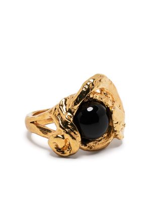 Alighieri The Captured Protection onyx ring - Gold