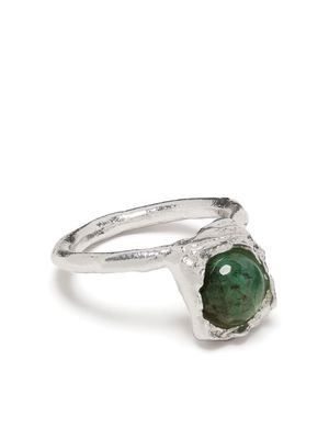 Alighieri The Eye of the Storm emerald ring - Silver