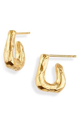 Alighieri The Mini Link of Wanderlust Hoop Earrings in 24 Gold