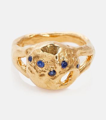 Alighieri The Sapphire's Patch 24kt gold-plated ring with sapphires