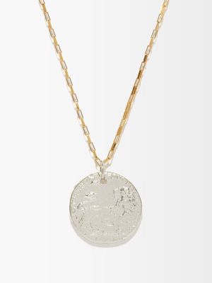 Alighieri - The Snow Lion Gold-plated Necklace - Mens - Silver