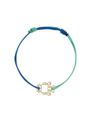 Aliita 9kt gold robot cord bracelet - Blue