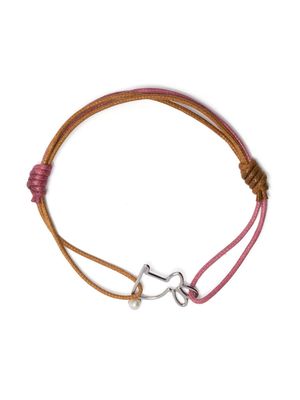 Aliita 9kt white gold Conejito pearl bracelet - Pink