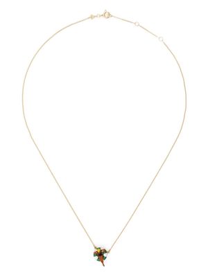 Aliita 9kt yellow gold and enamel Flotadora pendant necklace