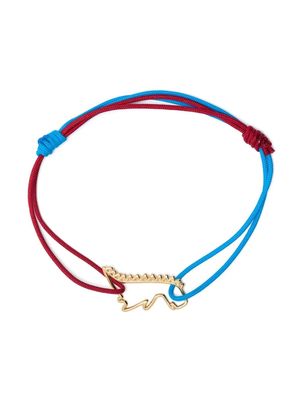 Aliita 9kt yellow gold Dino bracelet - Red