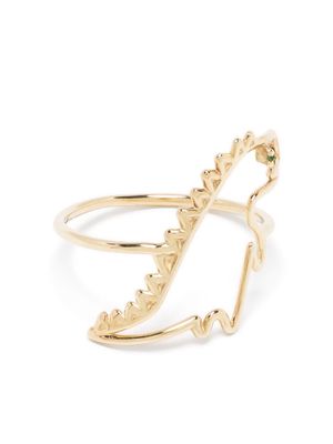 Aliita 9kt yellow gold Dino emerald ring