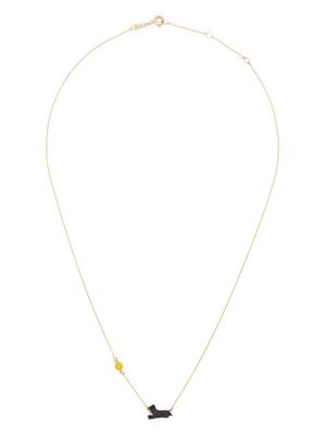 Aliita 9kt yellow gold enamel charm necklace