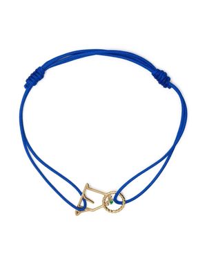 Aliita 9kt yellow gold Leon emerald bracelet - Blue