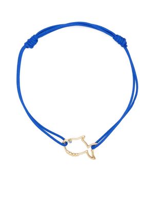Aliita 9kt yellow gold Pececito sapphire bracelet - Blue
