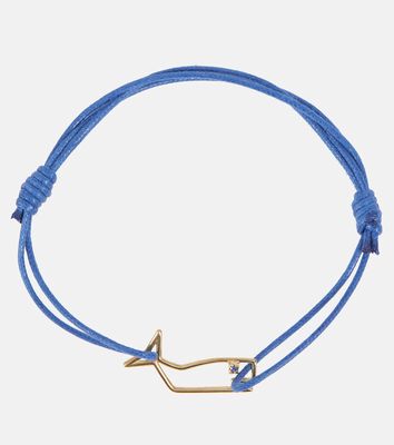Aliita Ballena Zafiro Azul 9kt gold cord bracelet