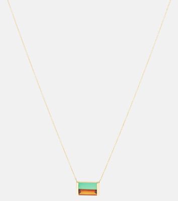 Aliita Bi Maxi 9kt gold necklace with chrysoprase and citrine