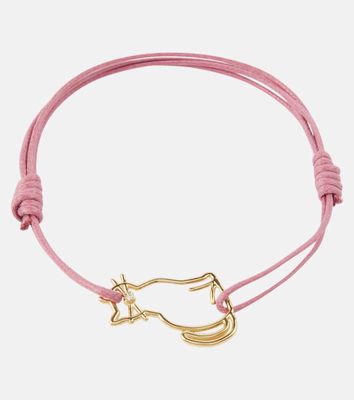 Aliita Cat 9kt gold cord bracelet