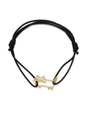 Aliita cat-charm cord bracelet - Black