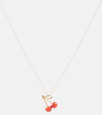 Aliita Cereza 9kt gold and coral necklace