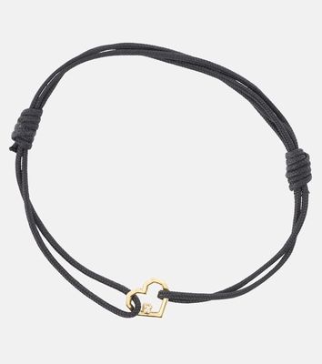 Aliita Corazon Brillante Mini 9kt gold cord bracelet with enamel and diamond