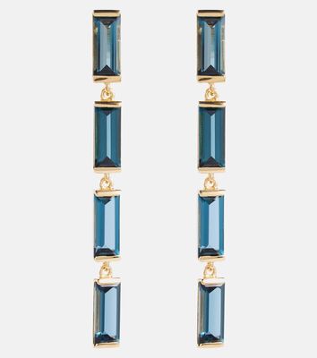 Aliita Deco Maxi 9kt gold drop earrings with topaz