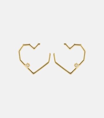 Aliita Heart 14kt gold earrings with diamonds