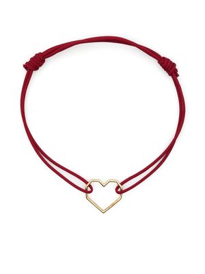 Aliita heart-charm cord bracelet - Red