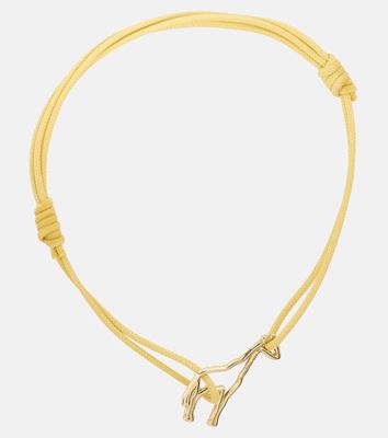 Aliita Jirafa 9kt gold cord bracelet with enamel