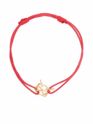 Aliita plaque-detail woven bracelet - Red