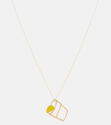 Aliita Tequila 9kt yellow gold necklace with enamel