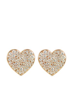 ALINKA 18kt rose gold Caviar Heart diamond earrings