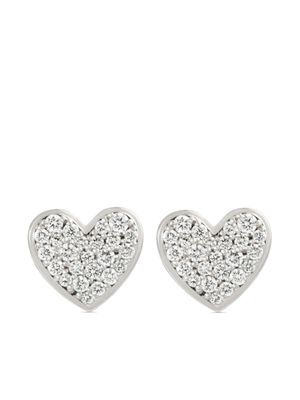 ALINKA 18kt white gold Caviar Heart diamond earrings - Silver