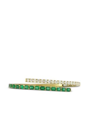 ALINKA 18kt yellow gold Eclipse emerald and diamond bracelet