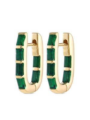 ALINKA 18kt yellow gold Linka emerald hoop earrings