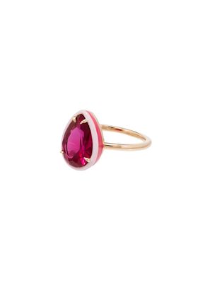 Alison Lou 14kt gold Cocktail ruby ring - Red