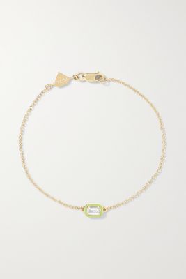 Alison Lou - Cocktail 14-karat Gold, Topaz And Enamel Bracelet - one size