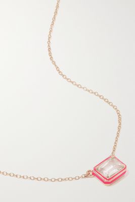 Alison Lou - Cocktail 14-karat Gold, Topaz And Enamel Necklace - one size