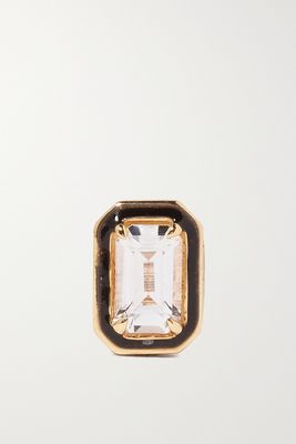 Alison Lou - Cocktail 14-karat Gold, Topaz And Enamel Single Earring - one size