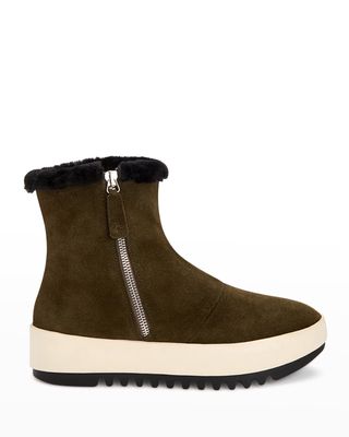 Alison Suede Shearling Zip Boots