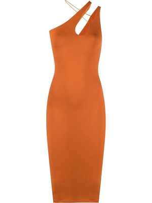 ALIX NYC Blair asymmetric midi dress - Orange