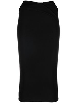 ALIX NYC Bowie crossover midi knitted skirt - Black