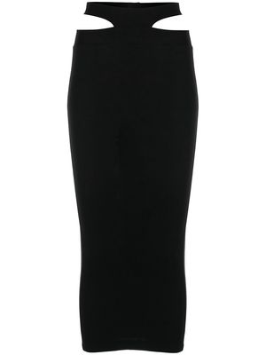 ALIX NYC cut-out fitted midi skirt - Black