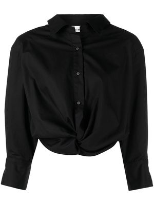 ALIX NYC Loretta cropped-sleeve shirt - Black