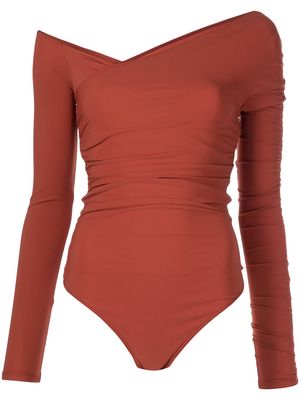 ALIX NYC Swinton off-shoulder bodysuit top - Red