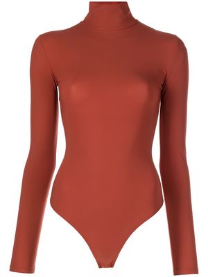 ALIX NYC Warren roll-neck bodysuit top - Red